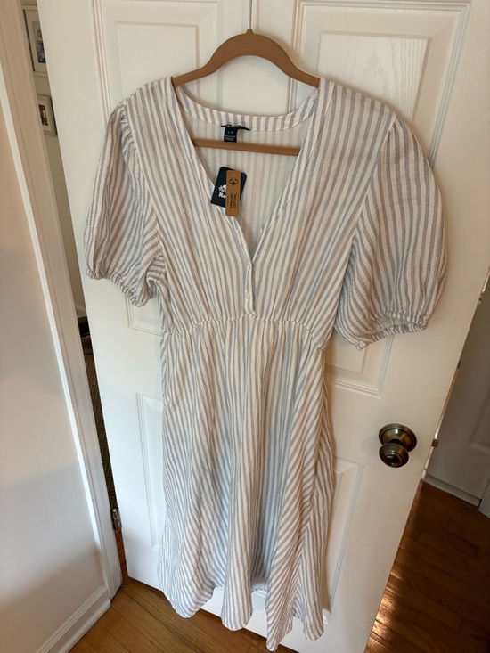 Roots Dresses & Skirts - Roots Blue and White Striped Maxi Dress